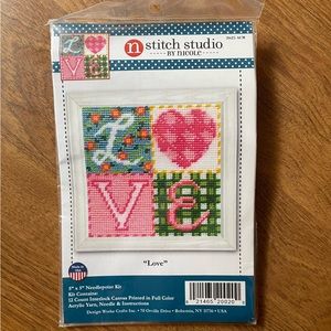 NWT: “Love” Needlepoint Kit